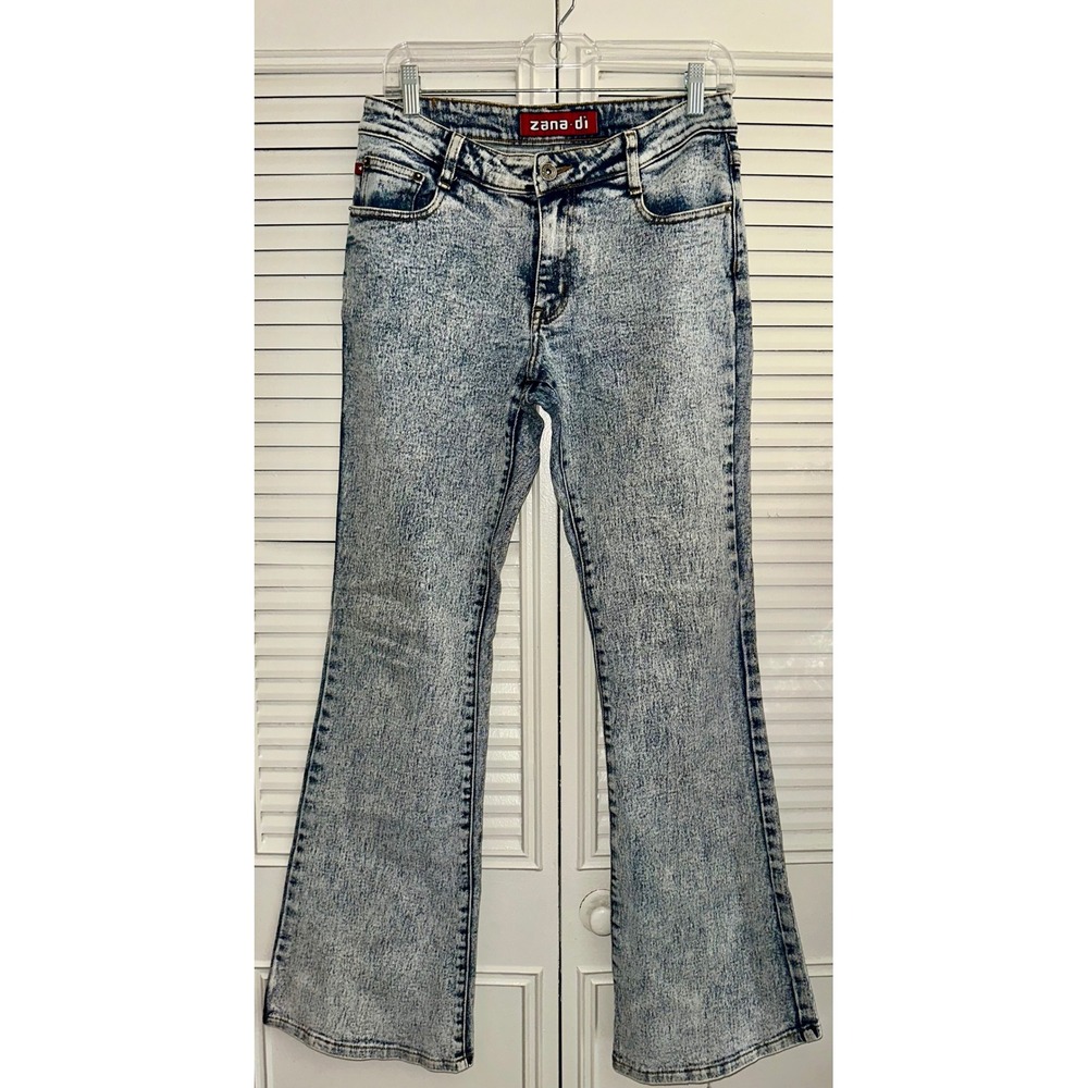 Zana Di Acid Washed Mid Rise Bootcut Flare Vintage Jeans Size 7